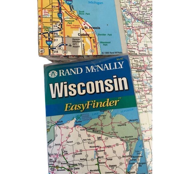 Minnesota Wisconsin Rand McNally Folding Road Maps Lot of 4 Navigation Travel Ha - Picture 3 of 12